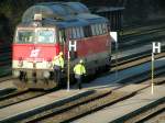 2043 029-4 ist zum Verschubdienst am Bhf. RIED i.I. eingeteilt 070313