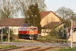 RBAHN 2050.09 am 21.April 2018 auf dem Verbindungsgleis zwischen den Bahnhöfen Mistelbach Lokalbahn und Mistelbach.