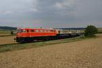 RBAHN 2050.09 mit dem SR 16842 (Rückersdorf-Harmannsdorf - Ernstbrunn) am 02.August 2019 beim Strecken-Km 18,4 der Lokalbahn Korneuburg - Mistelbach.