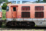 Die dieselelektrische Lokomotive 2050 016-1 stammt aus dem Jahr 1962 und wartet auf bessere Zeiten.