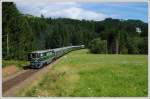 Der berhmte Kilometer 20 am Scheitelpunkt des Obdacher Sattel. Ein wahres Sounderlebnis was uns am 10.8.08 von 2050.04 mit ihrem SR 19814 von St. Paul im Lavanttal nach Mixnitz geboten wurde.