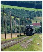 2050.04 mit ihrem SR 19814 von St. Paul im Lavanttal nach Mixnitz am 10.8.2008 zwischen Eppenstein und Weikirchen in der Steiermark.