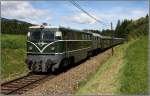 Diesellok 2050 04 fhrt mit Sonderzug 19815 von Leoben nach Lavamnd.Sicher einer der Hhepunkte dieser Sonderfahrt waren die  Steigungen am Obdacher Sattel.