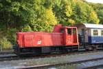 FROWOS 2062 053-0 ist am 13.10.2012 im Bf. Waldmhle mit der letzten Nebenfahrt (NF 19077) des Tages abfahrbereit.