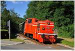 Sonderzug (SR19664) der Dieselnostalgie mit 2067.14 von Sigmundsherberg nach Hadersdorf a.Kamp; Hier an einer EK in Rosenburg; 27.6.2010.