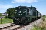 2067.04 war am 30.06.2012 wieder mit dem Nostalgie Express  Leiser Berge  unterwegs. Die Aufnahme enstand in Karnabrunn Hauptbahnhof.