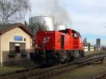 Die 2070 009 am 04.02.2008 bei Rangierarbeiten in Braunau.