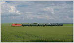 2143 70 vom Verein Neue Landesbahn mit dem Reblausexpress 16972 von Retz nach Drosendorf am 3.6.2018 nach Langau aufgenommen.