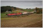 2143 055 und 2143 069 mit dem VG 73153 von Martinsberg-Gutenbrunn nach Scharzenau am 16.10.2008 kurz nach Waldhausen aufgenommen.