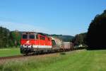 2143 009 mit dem VG 77223 von Wiener Neustadt nach Aspang bei Petersbaumgarten, 30.08.2012.