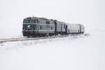 Sonderzug im Winter auf der Landesbahn zwischen Naglern und Ernstbrunn (27.01.2013)