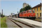 2143.35 bei der Pendelfahrt am Nachmittag des 25.7.2015 zwischen Bad Radkersburg und Mureck  als SR 17021 unterwegs, aufgenommen beim Halt in Mureck.