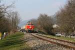 NLB 2143 070-7 am 23.März 2018 mit Sonderzug Waldmühle-Rosenburg in Perchtoldsdorf.