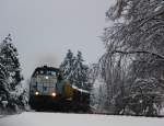 Güterzug 71374 verkehrt normalerweise aussschliesslich am Köflacher Ast und bedient fallweise das Hasslacher Werk in Preding.