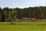 Hier die Rückfahrt des Fotozugs nach Heidenreichstein, aufgenommen kurz nach Aalfang. An der Spitze des GmP wieder die 2091.09. (19.09.2020)