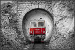 2095.03 als Probefahrt auf der GGB . Durch den Tunnel erreicht sie einen  Neuen  Bahnhof . 11.08.2023