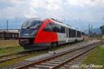 BB Dieseltriebwagen 5022 029-0 wartet in Villach-West auf weitere Aufgaben (sterreichurlaub 10.08.09)