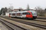 5022 057-1 als REX 2711 fährt am 22.Februar 2015 in den Bf. Friedberg ein.