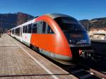 5022 022-5 als R 4812 (Kötschach-Mauthen - Villach Hbf) am 27.12.2015 im Bahnhof Kötschach-Mauthen.