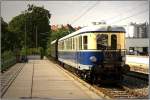 Triebwagen 5042.14 fhrt als Sonderzug 16357 von Wien Sd nach Rosenburg.
Wien Gersthof 24.05.2008