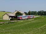 Der 5047 089 und der 5047 072 als R nach Schärding am 14.06.2019 unterwegs bei Oberbrunn.