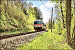 ÖBB VT 5047.073-1 hat den Haltepunkt Gerling am 22.04.2026 um 13.07 Uhr verlassen und ist nun unterwegs zum Zielbahn Neuhaus-Niederwaldkirchen.