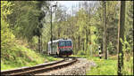 ÖBB VT 5047.073-1 fährt vom Haltepunkt Gerling am 22.04.2026 um 13.07 Uhr ab und ist nun unterwegs zum Zielbahn Neuhaus-Niederwaldkirchen.