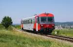 5047 014 war am 11.06.2011 bei Unterpetersdorf als R7738 von Neckenmarkt-Horitschon nach Wiener Neustadt Hbf unterwegs.