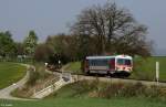 BB BVT 5047 062-4 vor R 5946, Innviertelbahn KBS 151 Neumarkt-Kallham - Simbach, fotografiert bei Moosham am 25.04.2010
