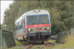 Kunstbauten sind auf der Radkerburgerbahn eher die Ausnahme ,.... 
Hier in Gosdorf ist eine Stahlbrücke zu finden. 
14.09.2019