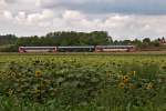 EZ 7390, mit 5047 022 und 5047 001, unterwegs von Korneuburg nach Ernstbrunn. Die Aufnahme enstand am 23.07.2011 bei Stetten.