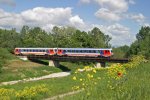 Frhling bei der Leithabrcke in Katzelsdorf mit 5047.034+024 als R-7719 am 13.5.12