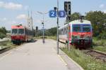 5047 006-1 und 5047 057-4 am 02.August 2014 im Bf. Groß Schweinbarth.