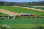 5047.023 unterwegs auf der Kamptalbahn kurz vor Horn am 20. April 2016.