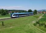 Der GKB GTW VT 63.08 der  Blaue  wurde als Werbefahrzeuge für die steirische S-Bahn adaptiert, und war am 21.06.