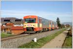 VT 70.04 der GKB fhrt als R 8405 von Graz nach Kflach. Stragang, 06.11.2010