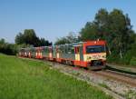 Die beiden Triebzüge VT 70.01 und VT 70.10 waren am Abend des 22.06.2011 als Regionalzug von Graz via Lieboch nach Wies-Eibiswald unterwegs.