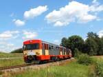 In den 33 Jahren Ihres Dienstes auf der Graz Kflacher Eisenbahn befuhren die Nahverkehrstriebwagen der Reihe VT70 einige male das letzte Stck der Sulmtalbahn.