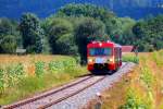 Damals im Mai 1967 ahnte keiner das das letzte verbleibende Stck der Sulmtalbahn einst ein solches Interesse einer bestimmten Gruppe von Intussiasten hervorruft. Am Sonntag dem 11.August 2013 durften sich die  Freunde der Sulmtalbahn  ber den Besuch eines guten alten 70gers in Gleinsttten freuen. Hier bei der Rckfahrt aus dem Sulmtal kurz vor Gasselsdorf.