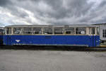 Der Bereisungstriebwagen 8081.021 war Mitte August 2020 im Lokpark Ampflwang zu sehen.