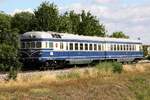 A-OSEK 5145.11 + 6645.02 am 22.August 2026 w�hrend des zweit�gigem Fotospezial  Dieselnostalgie im Weinviertel  kurz nach dem Bahnhof Wilfersdorf-Hobersdorf.
