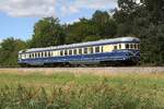A-OSEK 5145.11 + 6645.02 am 22.August 2026 w�hrend des zweit�gigem Fotospezial "Dieselnostalgie im Weinviertel" kurz nach der Haltestelle Ebersdorf.