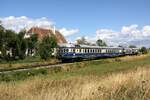A-OSEK 5145.11 + 6645.02 beim zweit�gigem Fotospezial  Dieselnostalgie im Weinviertel  am 22.August 2026 beim Strecken-Km 57,1 der Lokalbahn Korneuburg - Hohenau.