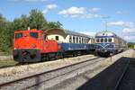 A-BIF 2060.14 und A-OSEK 5145.11 beim zweit�gigem Fotospezial  Dieselnostalgie im Weinviertel  am 22.August 2026 in Prinzendorf-Rannersdorf.