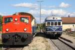 A-BIF 2060.14 und A-OSEK 5145.11 beim zweit�gigem Fotospezial  Dieselnostalgie im Weinviertel  am 22.August 2026 in Prinzendorf-Rannersdorf.