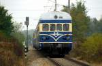 5145.014 als Sonderzug R 16674 nach Zellerndorf. Die Aufnahme entstand kurz nach Stockerau Richtung Sierndorf am 25.10.2008.