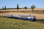 A-SALM 5146 208-3 beim zweit�gigem Fotospezial 'Dieselnostalgie im Weinviertel' am 23.August 2026 beim Strecken-Km 54,3 der Lokalbahn Korneuburg - Hohenau.