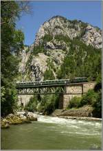 E-Lok 1080.01 f�hrt mit Sonderzug R 16413 von Selzthal nach Hieflau.Anlass f�r diese Fahrt war das Ges�usefest in Johnsbach.
Krumau 19.07.2008