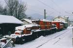 Die schon vor längerer Zeit in Bludenz abgestellte österreichische Schnellzuglokomotive 1189.02 war die einzige Lok dieser Baureihe mit einer solchen Farbgebung (ÖBB-Baureihe 1189).