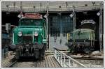 Krokodiltreffen in M�rzzuschlag am 1.6.2008. 1100.102, die mit einem Sonderzug aus Wien angereist ist, trifft auf SBB Be 6/8, welches seit 25.5.2008 in M�rzzuschlag als Dauerleihgabe des Heizhauses Strasshof zu sehen ist.